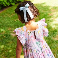 Load image into Gallery viewer, Pink Chicken - Girls Elsie Dress - Lavender Watercolor Bows