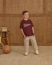 Load image into Gallery viewer, Rylee + Cru - Relaxed Cargo Pant - Burgundy Pinstripe