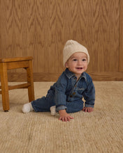 Load image into Gallery viewer, Rylee + Cru - Collared Baby Jumpsuit - Indigo Denim