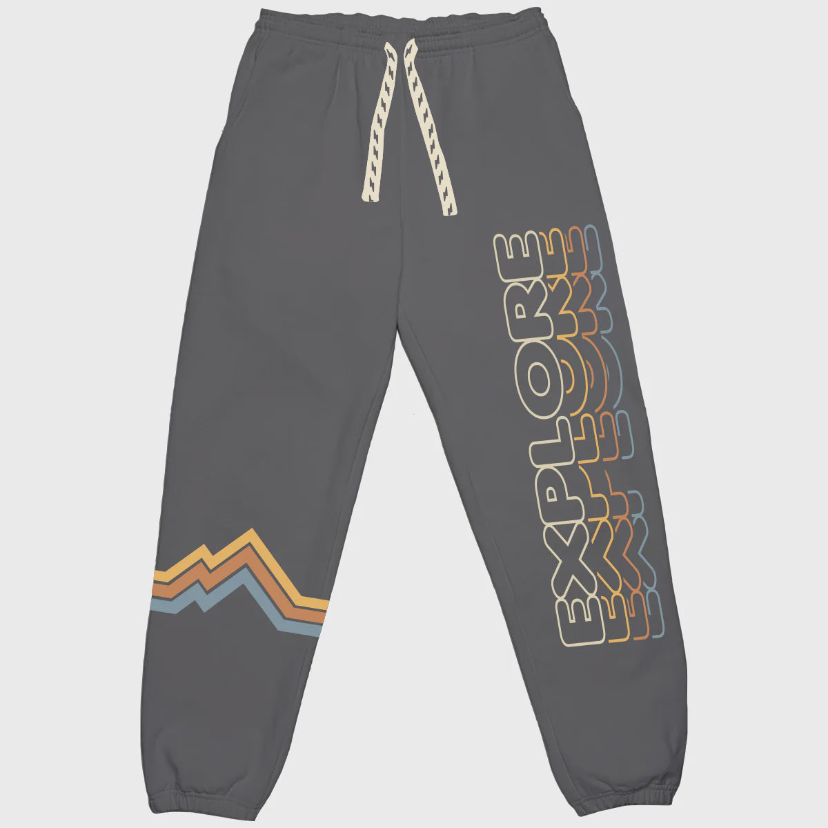 Tiny Whales - Explore French Terry Sweatpants - Vintage Black