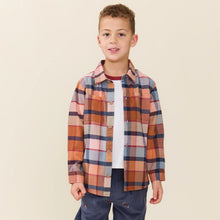 Load image into Gallery viewer, Pink Chicken - Boys Long Sleeve Jack Shirt - Hayride Plaid