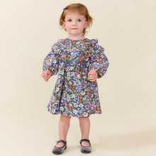 Load image into Gallery viewer, Pink Chicken - Baby Girls Everly Dress Set - True Blue Sketched Floral