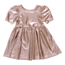 Load image into Gallery viewer, Pink Chicken - Girls Lame Lauri Dress - Champagne