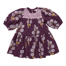 Load image into Gallery viewer, Pink Chicken - Girls Fiona Dress - Plum Buttercup Floral