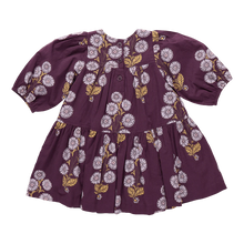 Load image into Gallery viewer, Pink Chicken - Girls Fiona Dress - Plum Buttercup Floral