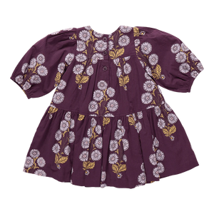 Pink Chicken - Girls Fiona Dress - Plum Buttercup Floral