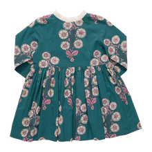 Load image into Gallery viewer, Pink Chicken - Girls Autumn Dress - Evergreen Buttercup Floral