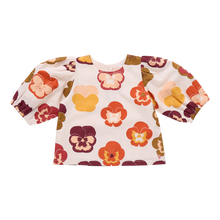 Load image into Gallery viewer, Pink Chicken - Girls Dana Top - Autumn Pansies