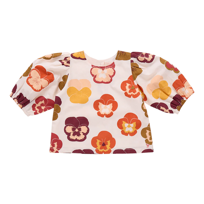 Pink Chicken - Girls Dana Top - Autumn Pansies