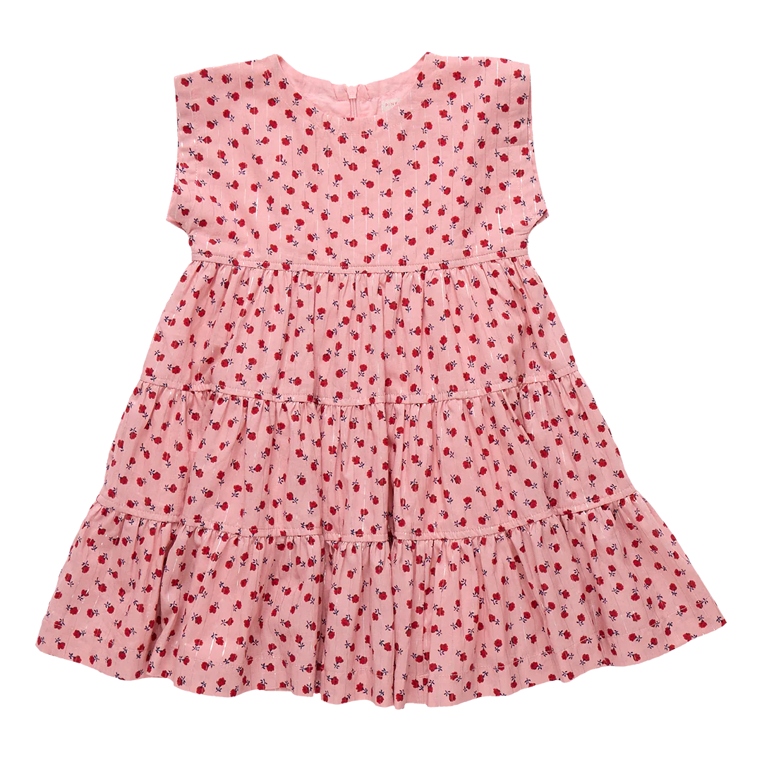 Pink Chicken - Peachy Dress - Pink Tiny Roses
