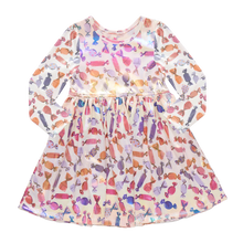 Load image into Gallery viewer, Pink Chicken - Girls Lame Steph Dress - Halloween Candy