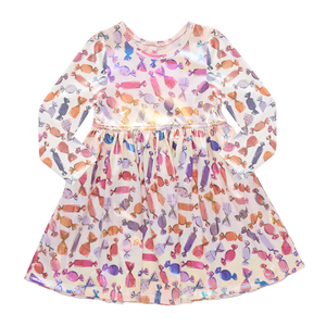 Pink Chicken - Girls Lame Steph Dress - Halloween Candy