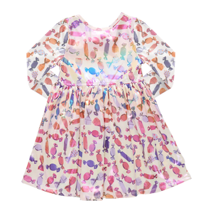 Pink Chicken - Girls Lame Steph Dress - Halloween Candy