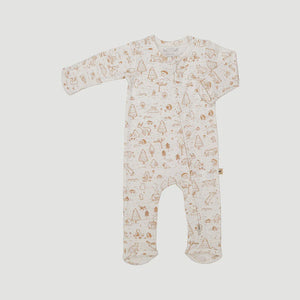 Red Caribou - Organic Zippered Jumpsuit - The Story Ivory