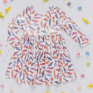 Pink Chicken - Girls Lame Steph Dress - Halloween Candy