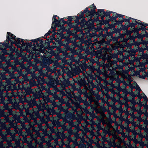 Pink Chicken - Girls Kalani Button Up Top - Navy Carnation