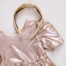 Load image into Gallery viewer, Pink Chicken - Girls Lame Lauri Dress - Champagne