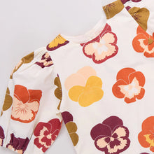 Load image into Gallery viewer, Pink Chicken - Girls Dana Top - Autumn Pansies