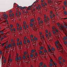 Load image into Gallery viewer, Pink Chicken - Baby Girls Jaipur Dress Set - Red Autumn Strawflower