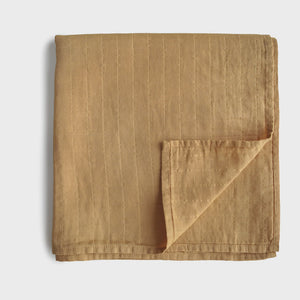 Mushie - Organic Cotton Muslin Swaddle Blanket - Fall Yellow