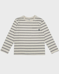 Feather 4 Arrow - Banks L/S Stripe Tee - Ivory
