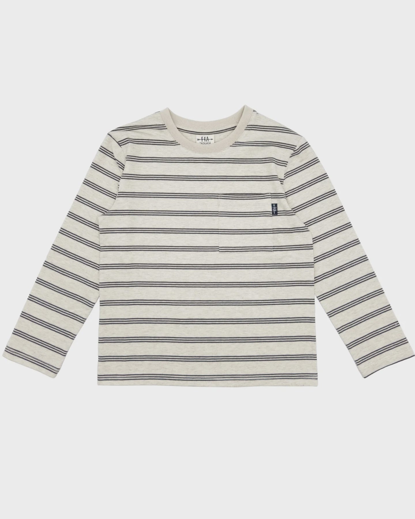 Feather 4 Arrow - Banks L/S Stripe Tee - Ivory