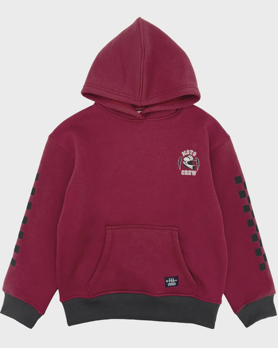 Feather 4 Arrow - Hadley Moto Hoodie -Deep Red