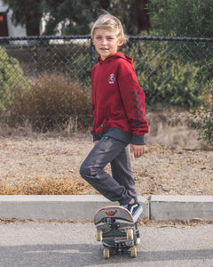 Feather 4 Arrow - Hadley Moto Hoodie -Deep Red