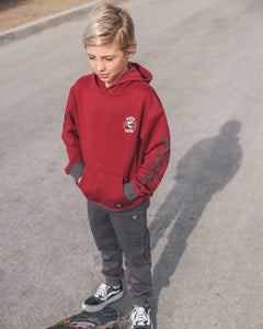 Feather 4 Arrow - Hadley Moto Hoodie -Deep Red