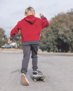 Feather 4 Arrow - Hadley Moto Hoodie -Deep Red