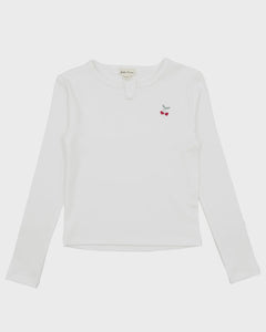 Feather 4 Arrow - Hannah L/S Rib Top - Ivory