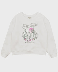 Feather 4 Arrow - Stay Wild Oversized Sweatshirt - Ivory