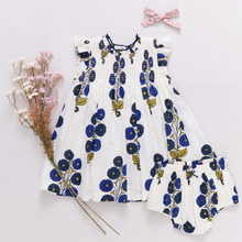 Load image into Gallery viewer, Pink Chicken - Baby Girl's Stevie Dress - Navy Buttercup