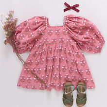 Load image into Gallery viewer, Pink Chicken - Girls Mary Barrett Dress - Pink Starflower