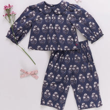 Load image into Gallery viewer, Pink Chicken - Baby Girl's Dawson 2 Piece Set - Navy Strawflower