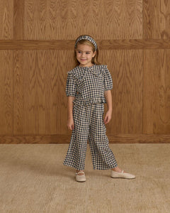 Rylee + Cru - Wide Leg Pant - Navy Check