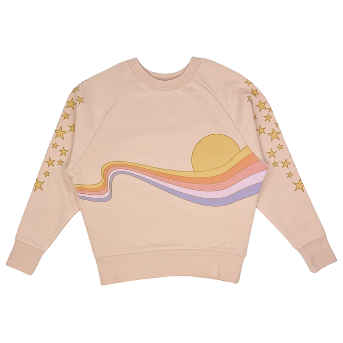 Tiny Whales - Golden Era Boxy Sweatshirt - Faded Pink