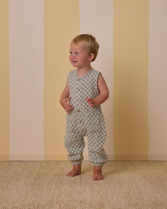 Rylee + Cru - Woven Jumpsuit - Sage Check