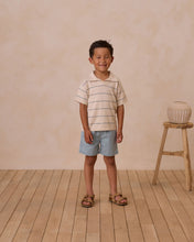 Load image into Gallery viewer, Rylee + Cru - Chandler Knit Polo - Blue Stripe