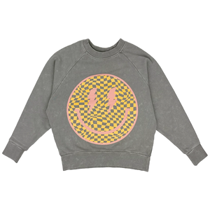 Tiny Whales - Happy Days Boxy Sweatshirt - Mineral Coal