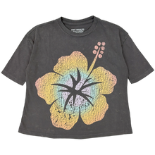 Load image into Gallery viewer, Tiny Whales - Hibiscus Super Tee - Mineral Black