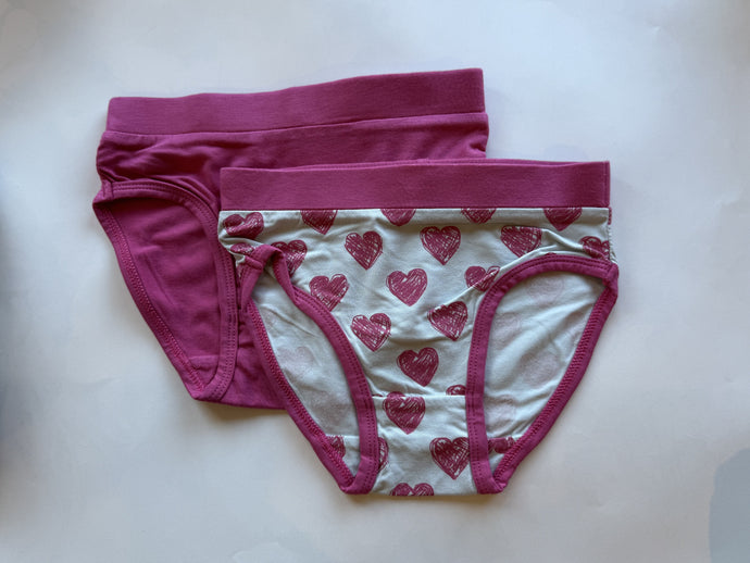 Sweet Bamboo - Bamboo Underwear 2 pk - Hearts/Pink