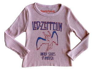 Rowdy Sprout - Led Zeppelin USA Girls LS Thermal Tee