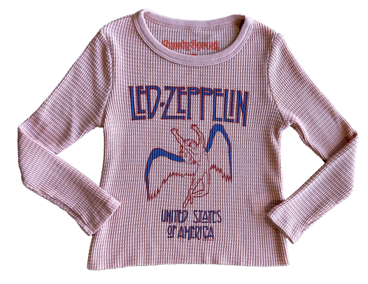 Rowdy Sprout - Led Zeppelin USA Girls LS Thermal Tee