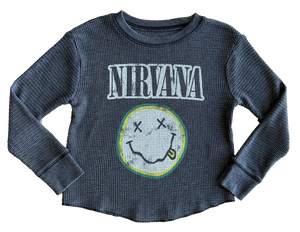 Rowdy Sprout - Nirvana Smiley LS Thermal Tee