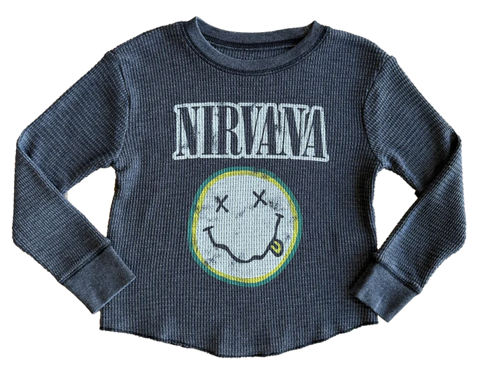 Rowdy Sprout - Nirvana Smiley LS Thermal Tee