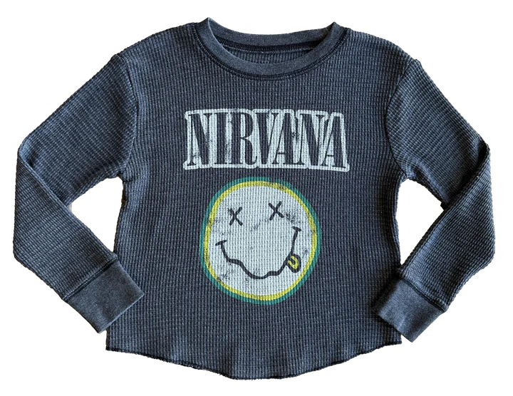 Rowdy Sprout - Nirvana Smiley LS Thermal Tee