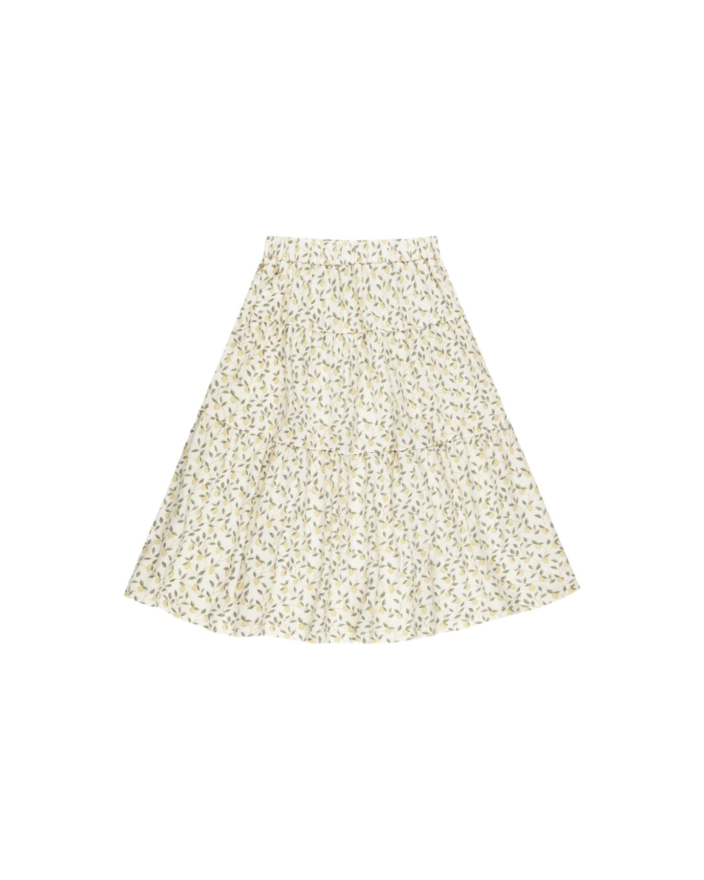 Rylee + Cru - Tiered Midi Skirt - Lemons