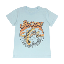 Load image into Gallery viewer, Tiny Whales - Jawsome Tee Shirt - Sky