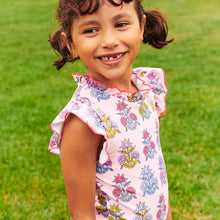 Load image into Gallery viewer, Pink Chicken - Girls Jennifer Surf  Suit - Pink Flowerette